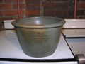 Not all containers were decorated, as this shapely 1 gallon bowl or crock by Swank demonstrates. Collection of the Johnstown Area Heritage Association, Johnstown, PA. Visit them at www.jaha.org.